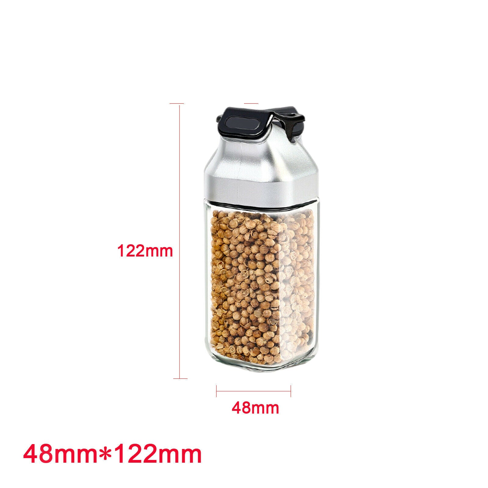 2/Set Pepper and Salt Shaker Seasoning Spice Dispenser Holder Refillable BBQ