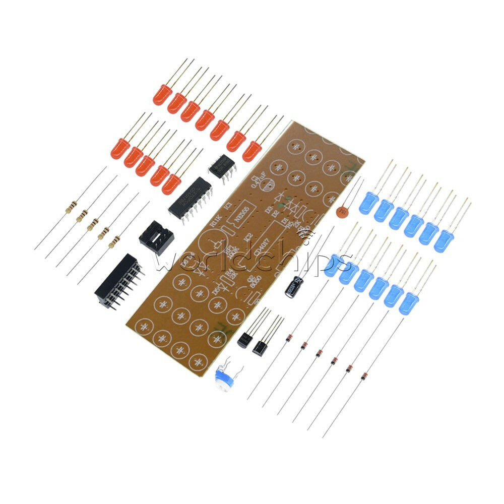 5PCS Red Blue Dual-Color Detonation Flashing Light DIY Kit Electronic Suit