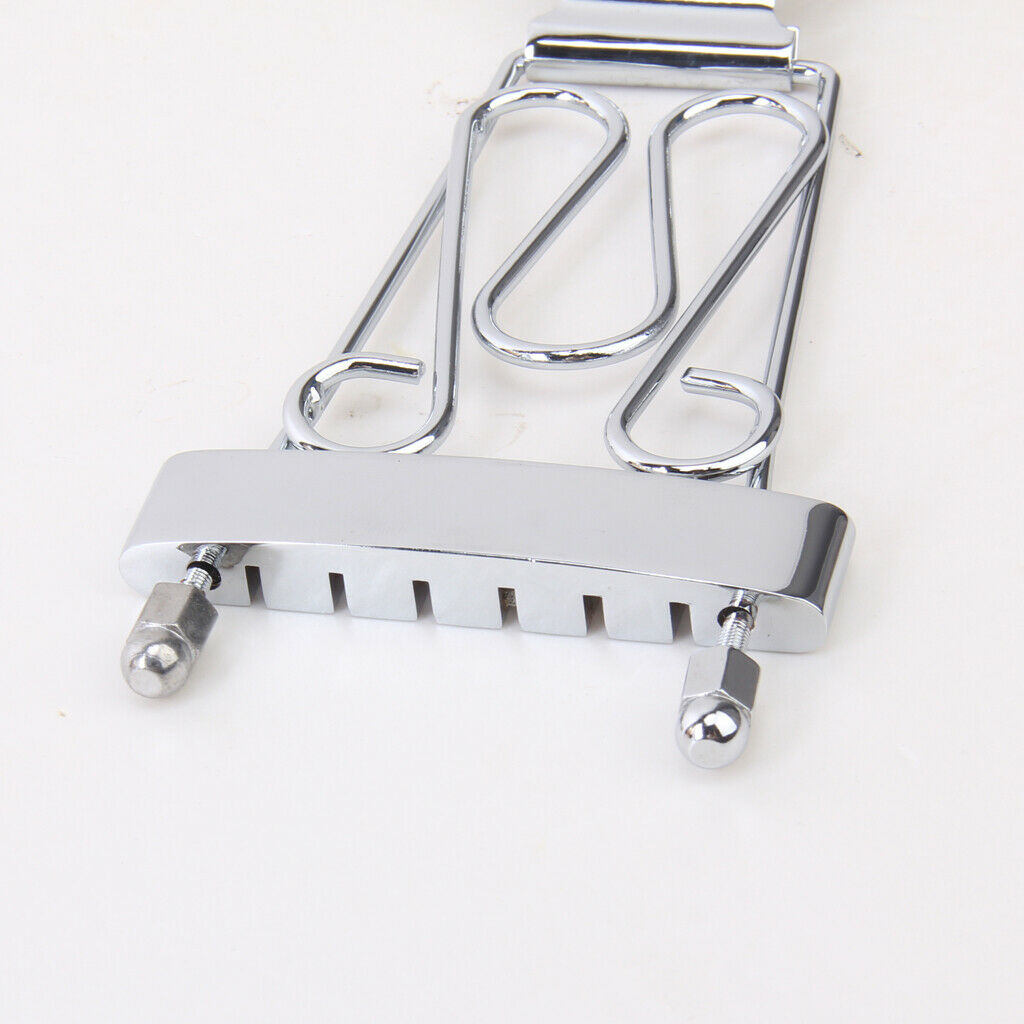 Chrome Trapeze Tailpiece Wired Frame For Archtop Guitar