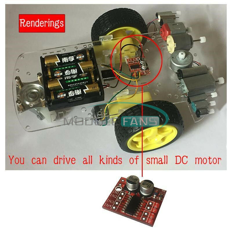 5PCS 1.5A 2-Way DC Motor Driver Module Dual H-Bridge Stepper Replace L298N