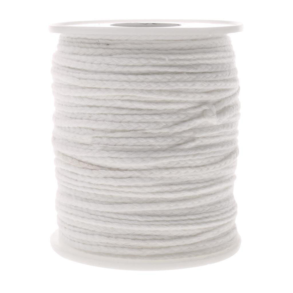 60M Durable Cotton Wicks Cores DIY Making Supply Square Braid Candle Wick 1Roll