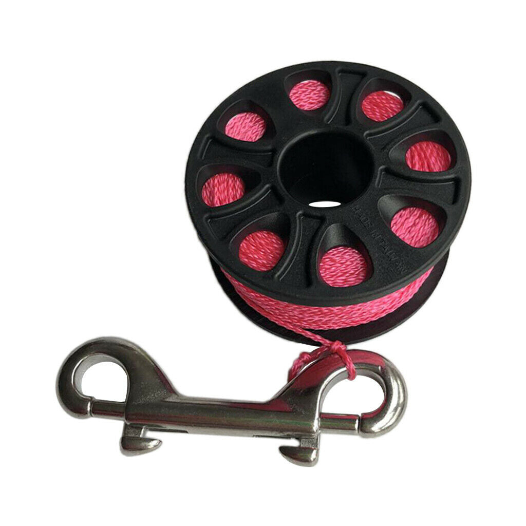Dive Line Reel Finger Coil For Diving Snorkeling Fluorescent Pink