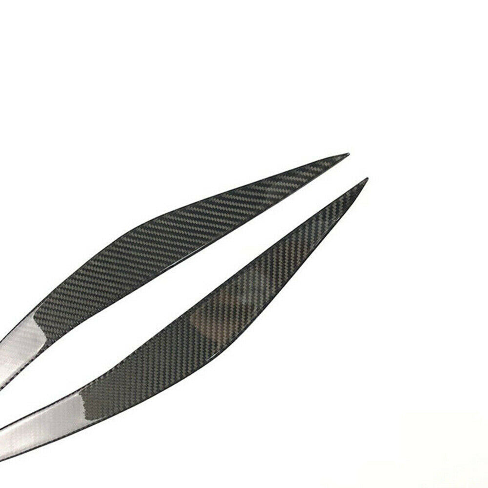 Carbon Fiber Eyelid Cover Trim Headlight for BMW F10 5 2013-2018 Car Styling