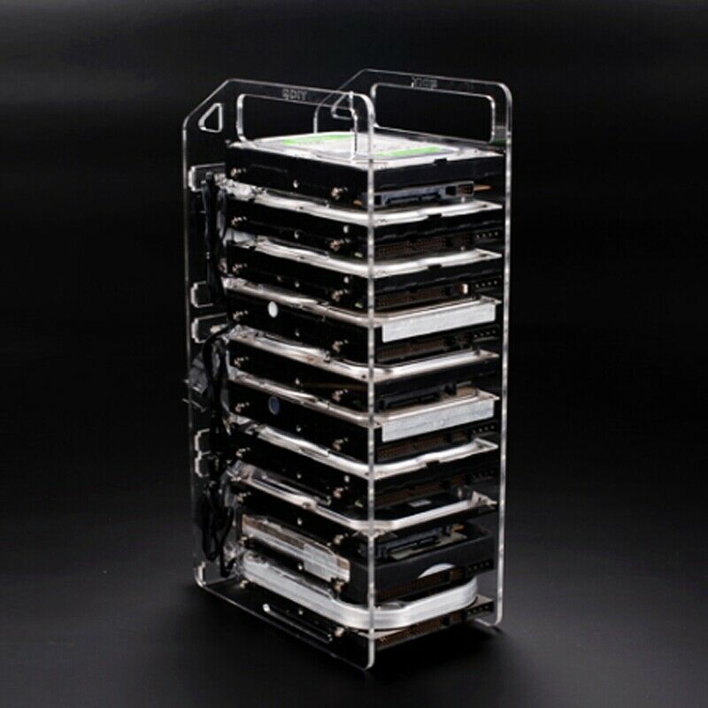6 Layers Enclosure Disk Bracket Test Bench Case Set Tool Hard Drive 3.5inch HDD