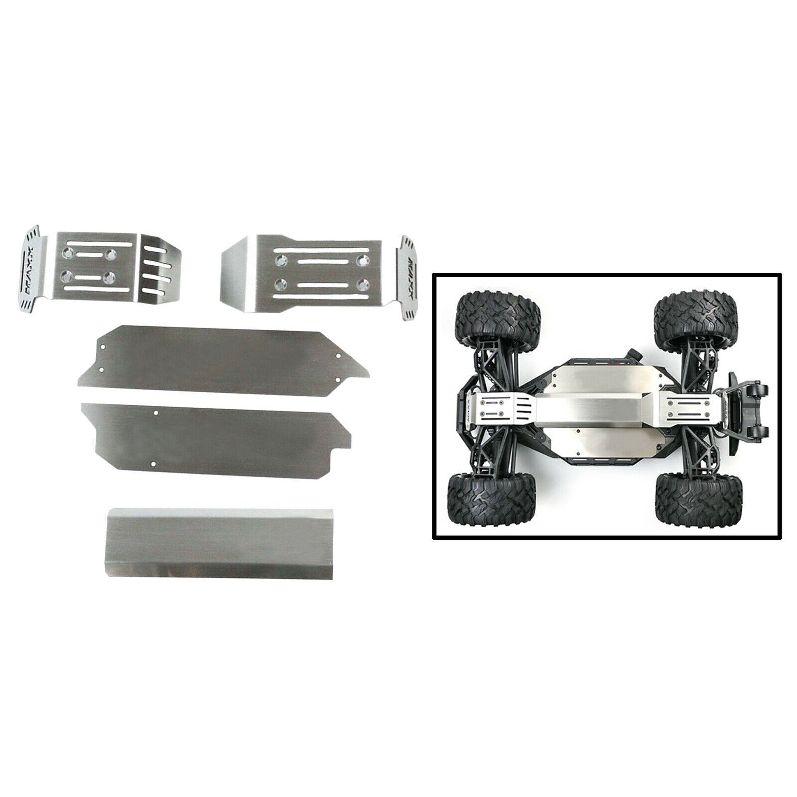 RC Car Chassis Armor Bottom Protector Skid Plate for MAXX 1:10 Scale RC Car