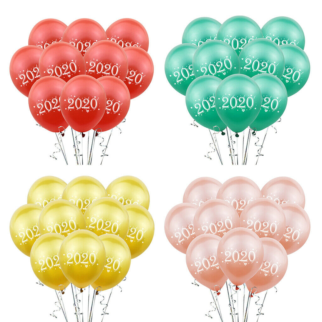 40pcs New Year Balloons Decorations New Year Wedding Favors Accessories