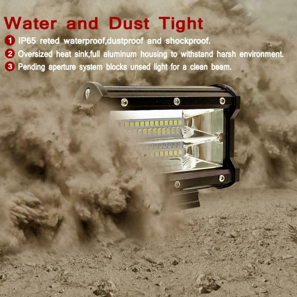 72W Car Truck Boat Tractor Roof Work Driving Spot Flood Light Outdoor