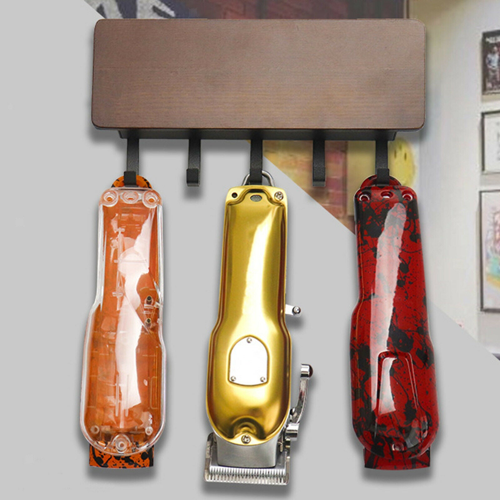 Hair Clipper Storage Rack Beauty Tool for Barber Station Brushes Salon