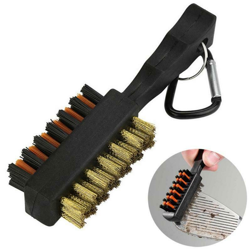 Golf Club Brush Golf Portable Dual Sided Handle Groove Cleaner Cleaning Brush