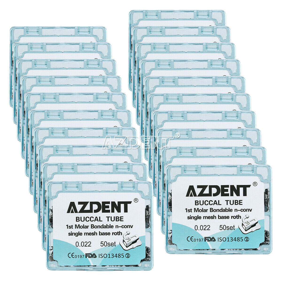 200 PCs Dental Ortho Buccal Tube Roth 0.022 1st Molar Bondable Non-Convertible
