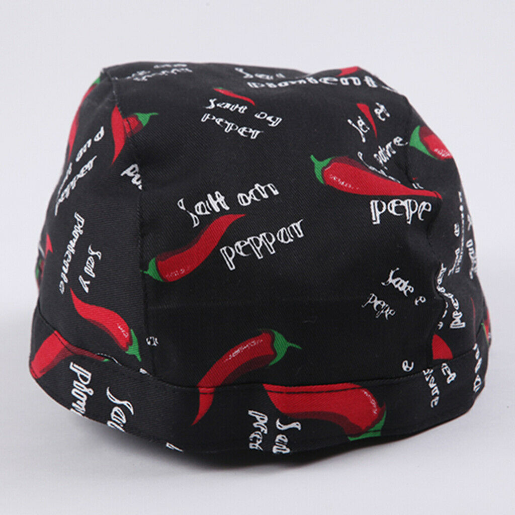 2PCS Chef Tie Back   Chef Headwrap Hat Bandana Hat for Coffee Shop