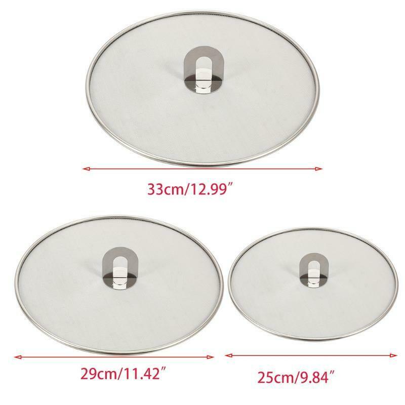 3 Pcs Frying Oil Spatter Net Cover Cooking Spatter Guard for Pans Kitchens Lid