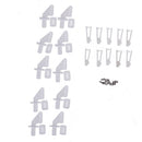 10 sets medium lock on nylon control horn and clevis 21mm set rudderJ Tt