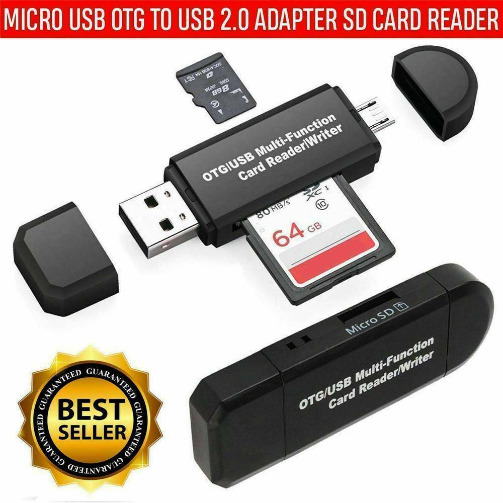 Micro USB OTG To USB 2.0 Micro SD/Adapter SD Card Reader With Standard USB Male.