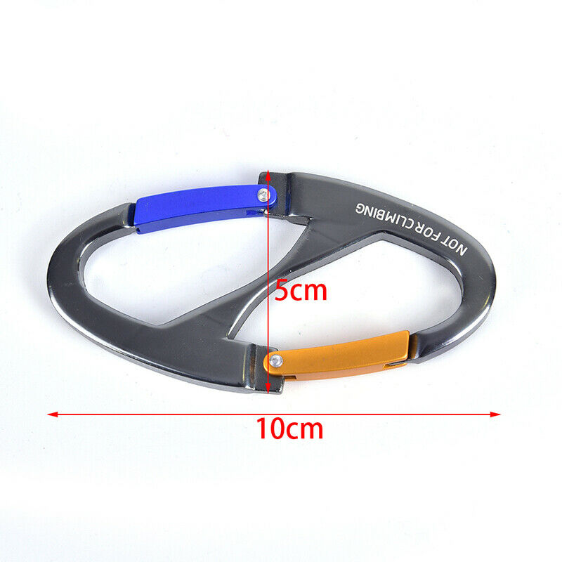 8 Shaped Carabiner Keychain Snap Clip Hook Hiking Buckle Outdoor Camping .l8