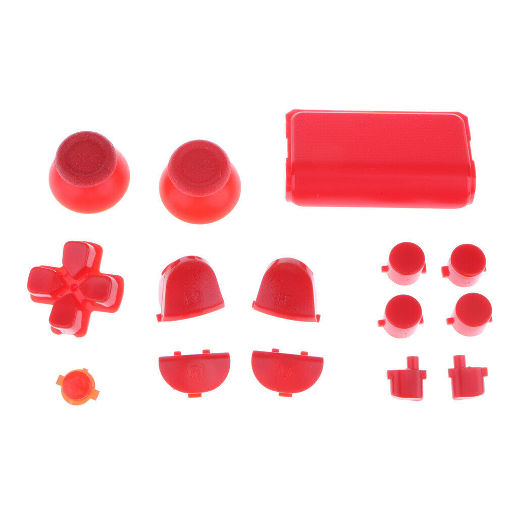 MagiDeal Replacement Buttons Joystick Thumbstick for Sony PS4 Controller Red