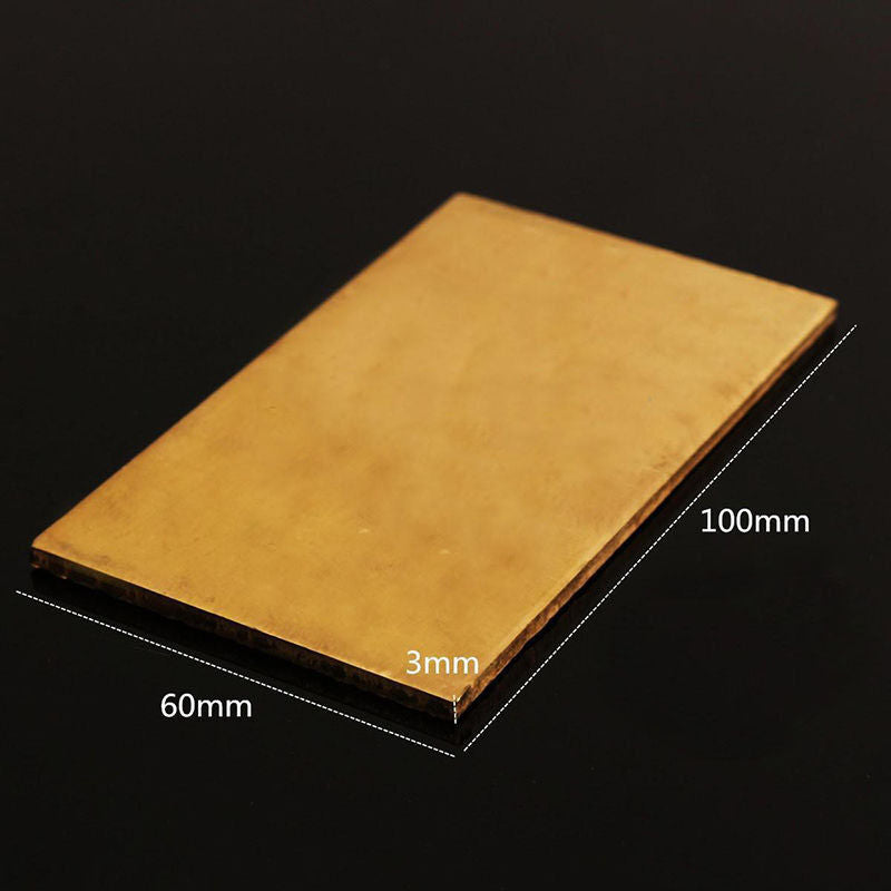 Brass Metal Thin Sheet Plate Welding 60x100x3mm Metalworking Craft DIY