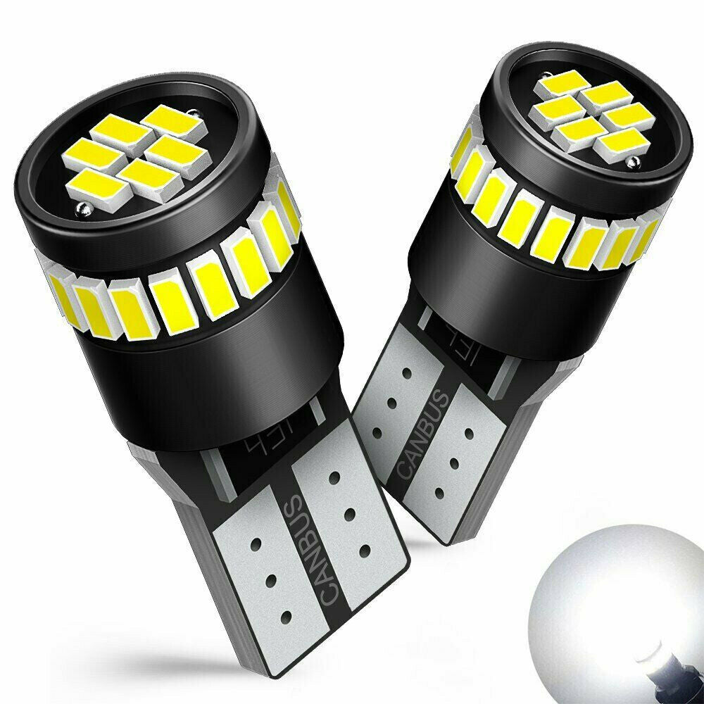 T10 CAR BULBS LED ERROR FREE CANBUS XENON WHITE W5W 501 SIDE LIGHTS BULBS 2PCS