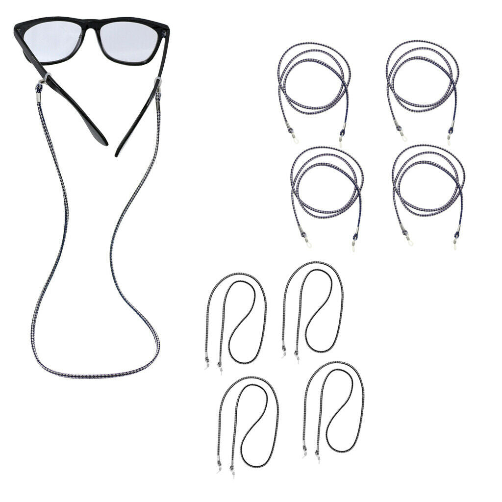 8pcs 70cm Eyeglass Chain Stainless Steel Sunglasses Cord Neck Strap Bead Holder