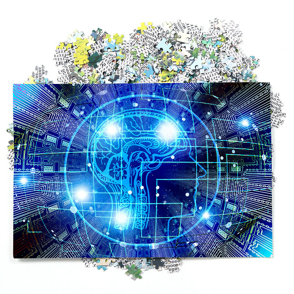 1000pcs DIY Brainstorm Picture Puzzle Educational Learning Assembling Toys @