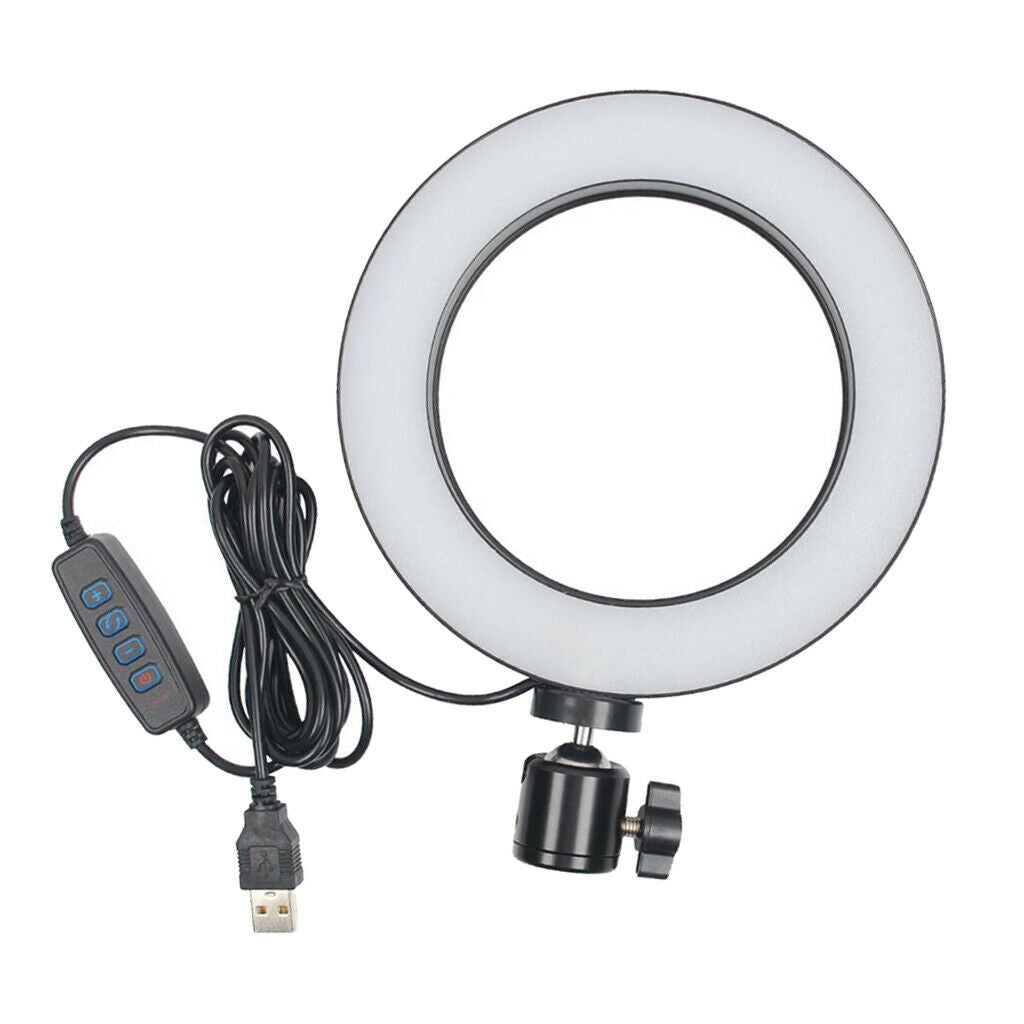 8" Selfie Ring Light for Live Stream/Makeup Desktop Led Camera Ringlight Lamp