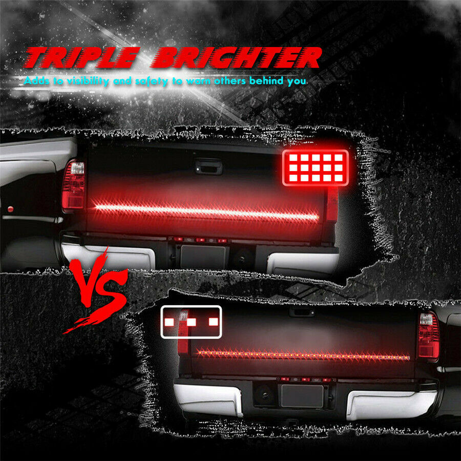 60" LED Tailgate light Trunk Reverse Brake Turn Signal Light Bar 5 Mode 3 Color
