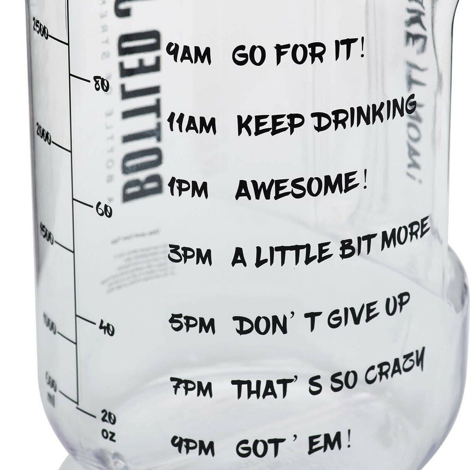 Sports Water Bottle Hydration Leak-Proof Fast Flow Clear Jug for Camping