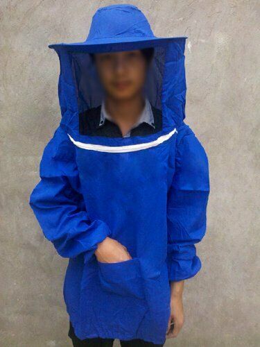 Professional Beekeeping Jacket Veil Protective Equipment---Blue C4Y2Y2