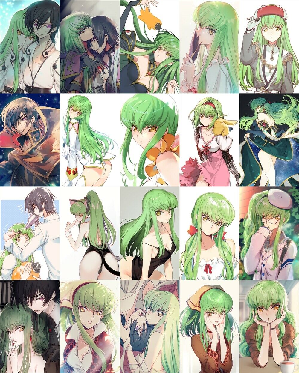 20 cards Code Geass C.C Lelouch Card Paster Card Stickers