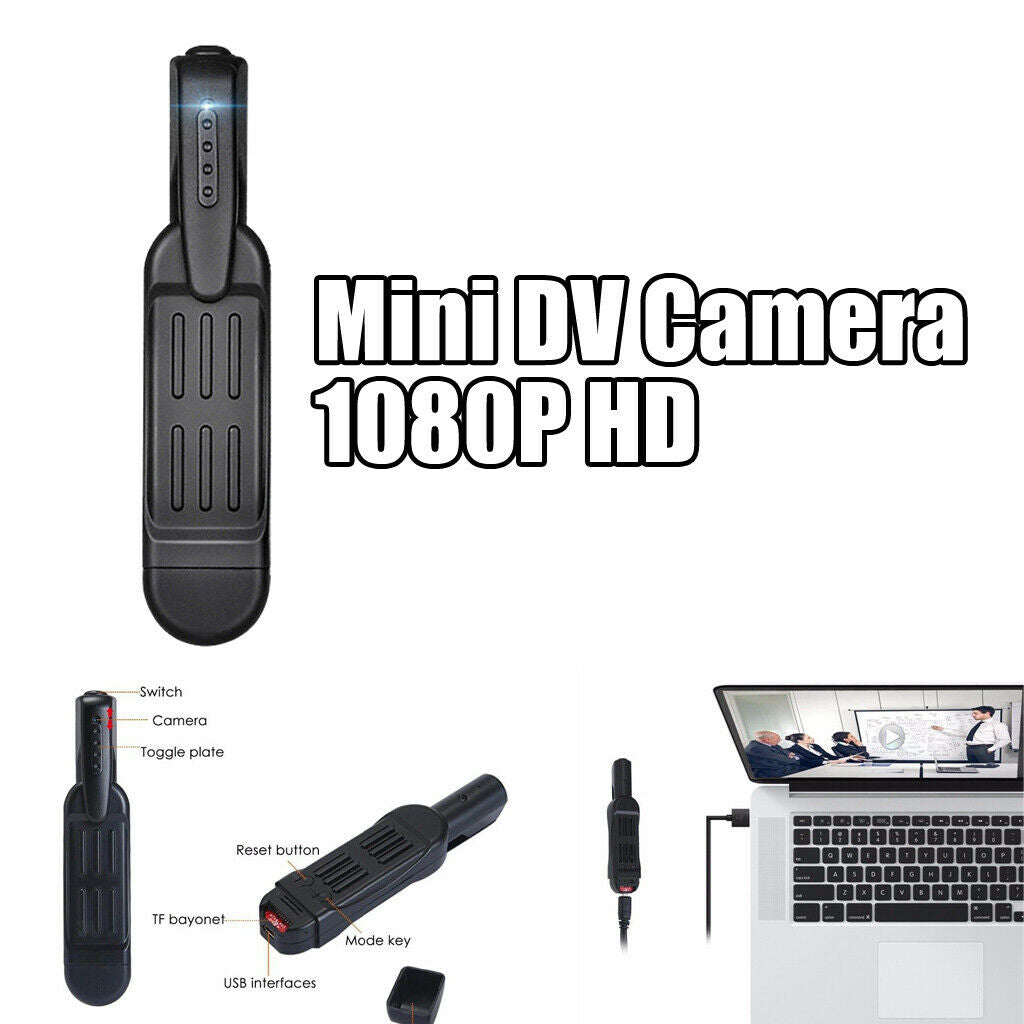 1080P HD Body Personal Police Security Camera Mini Portable & 130° Wide Angle