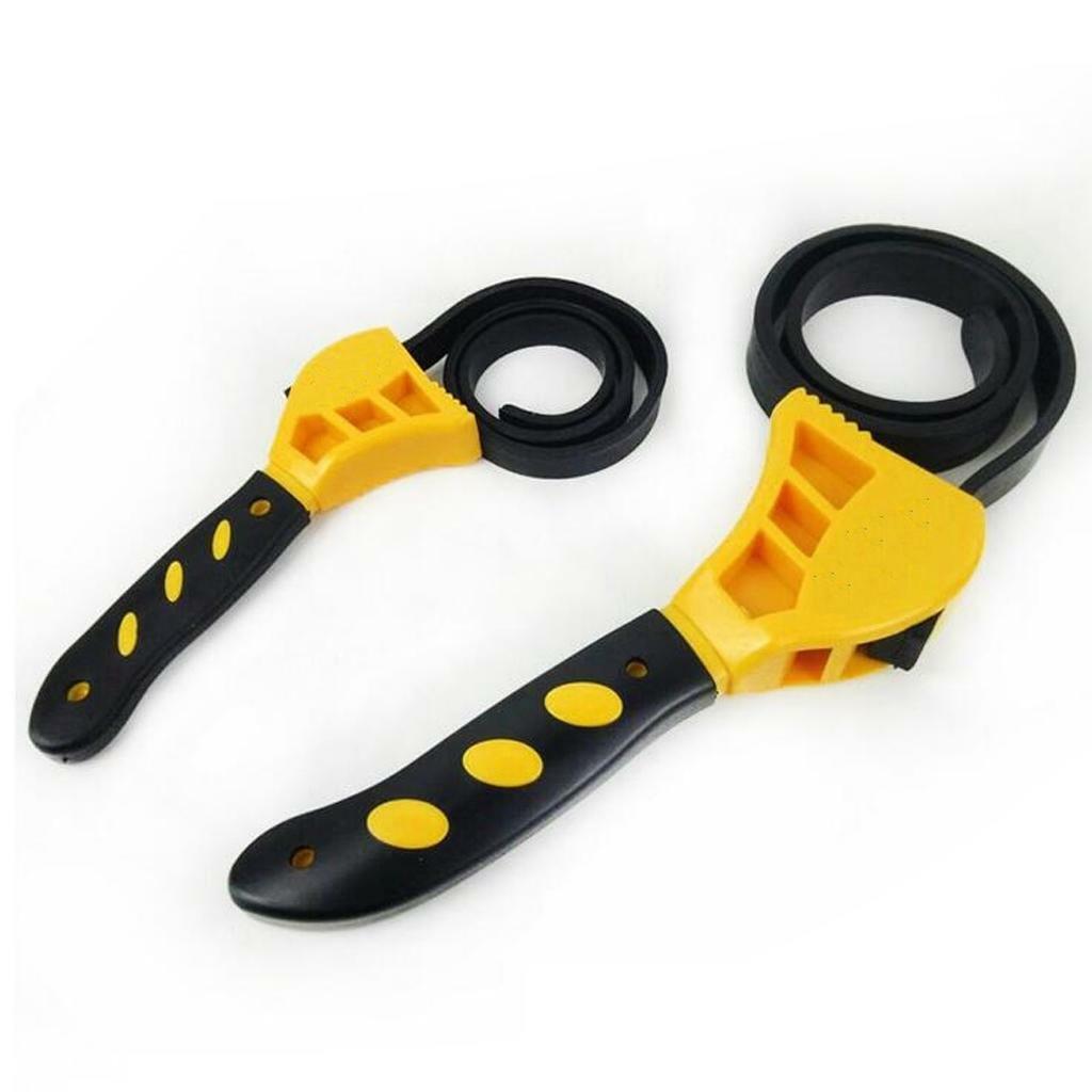 2x Rubber Strap Wrench Adjustable DIY Jars Hose Fitting Spanner 500mm Belt S
