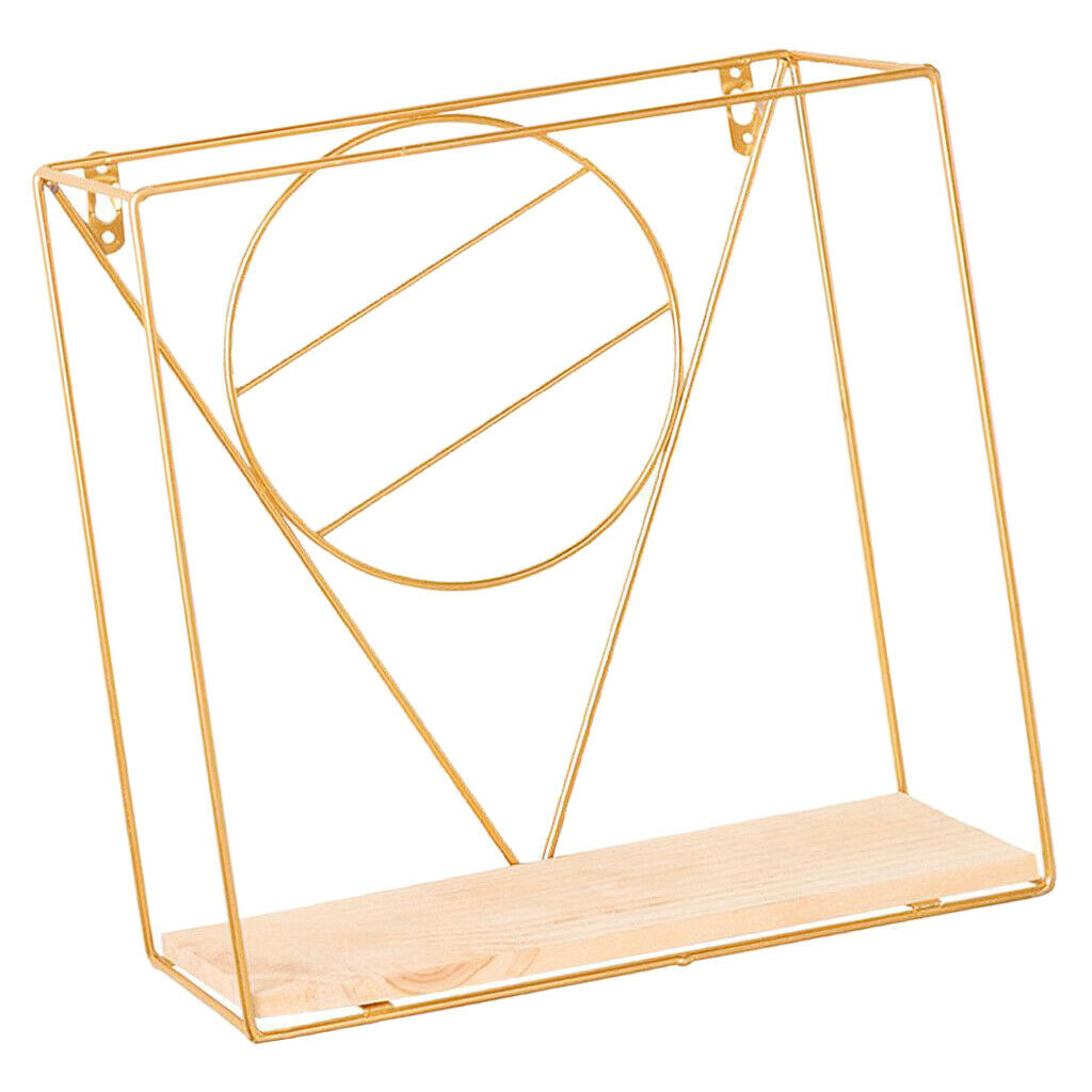 Golden Wall Hanging Storage Rack Bins Brackets f/ office club pub wall Decor
