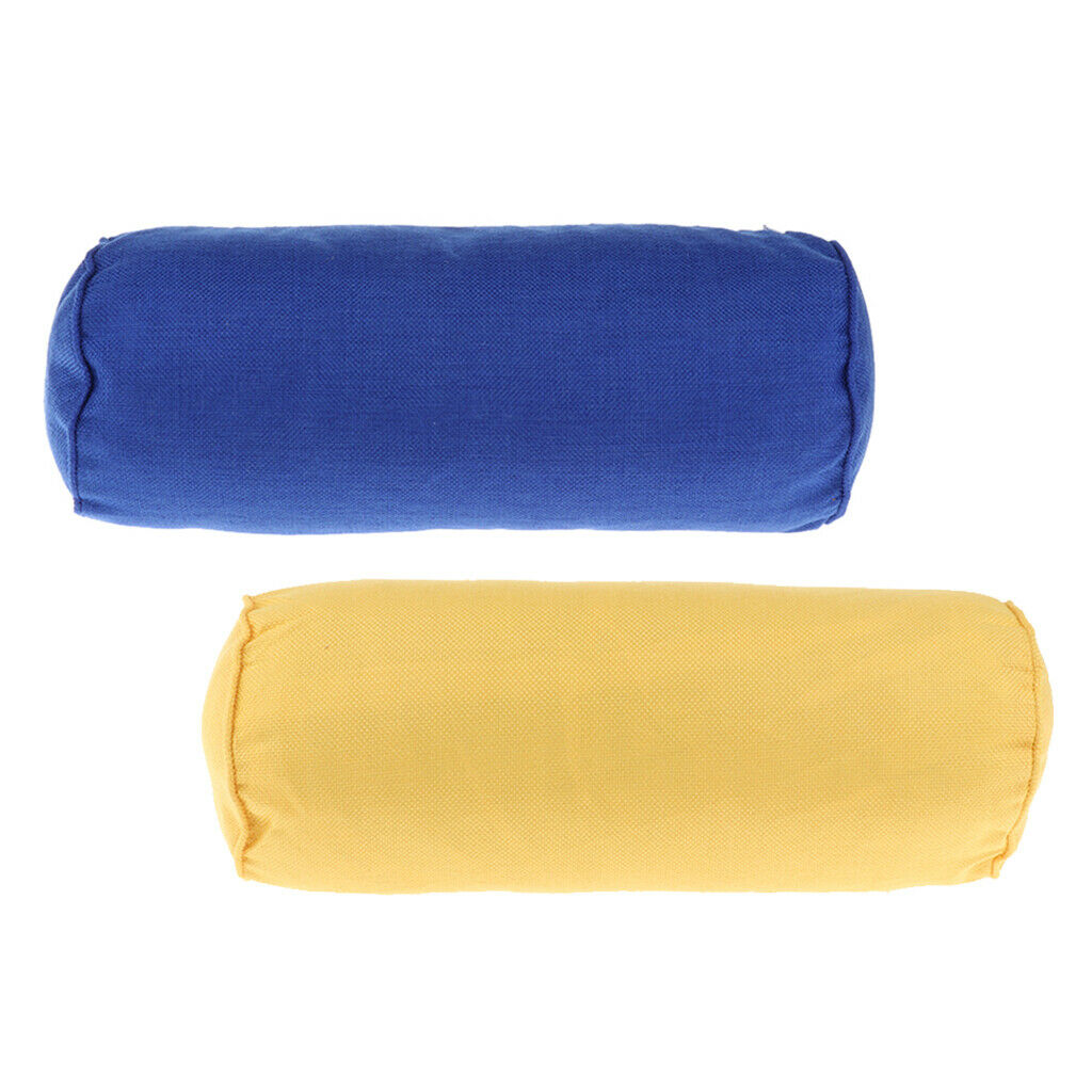 2cs Breathable Car Neck Pillow, Soft Cervical Round Roll Bolster Headrest