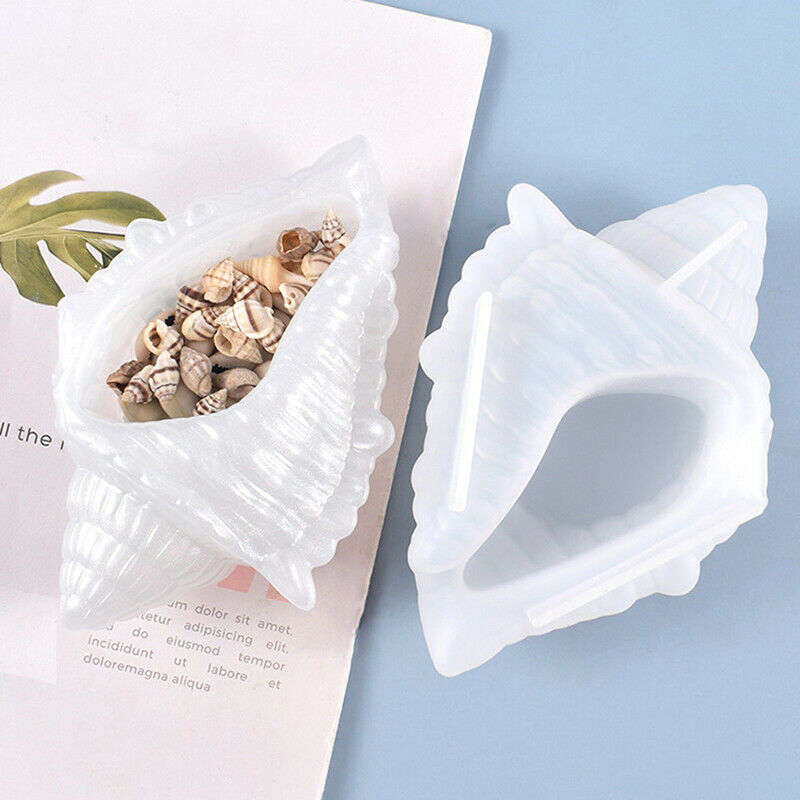 Shell Shape Concrete Flowerpot Mould Conch Succulent Container Silicone MoldBDA