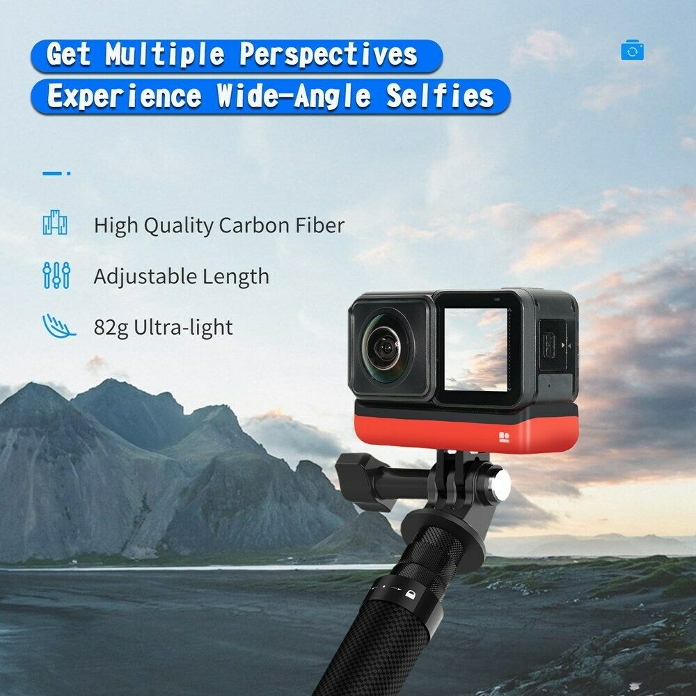For Telesin Carbon Fiber Selfie Stick Phone Holder Anti-Shake Live Support AF6