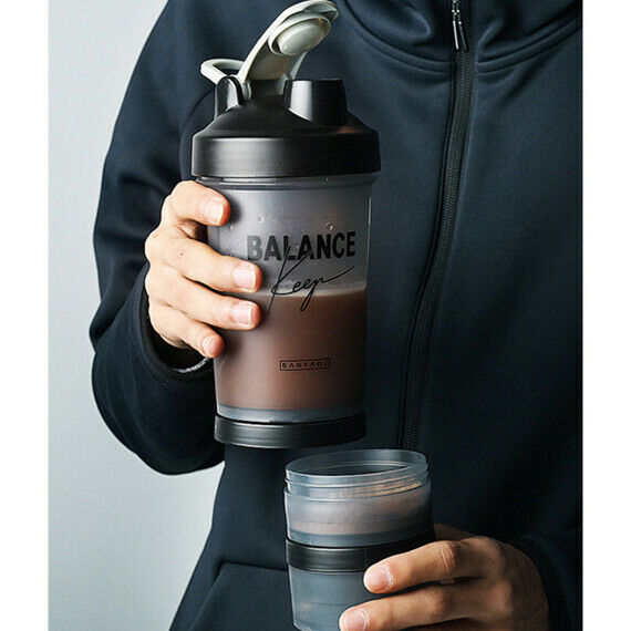 Shaker Bottle 500ML Protein Powder Mixing Bottle Sport Fitness Gym Shaker Black