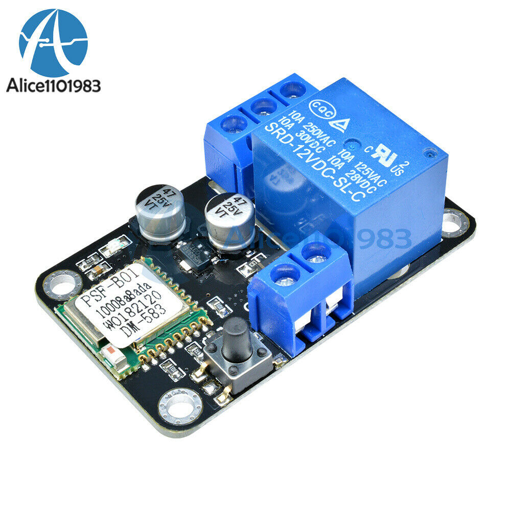 DC12V Smart Wifi Wireless Self-lock Switch Delay Relay Module By APP IOS Android