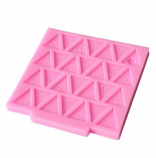 1pcs Silicone Mold Letter Flag Lace Cake Decorating Baking  Chocolate Mould