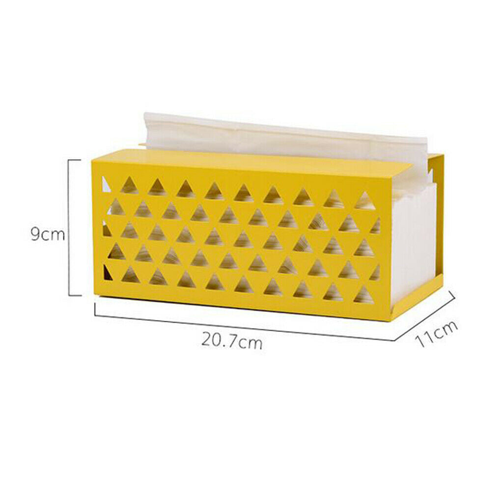 Tissue Box Holder, Retangular Napkin Holder Paper Case Dispenser Yellow L