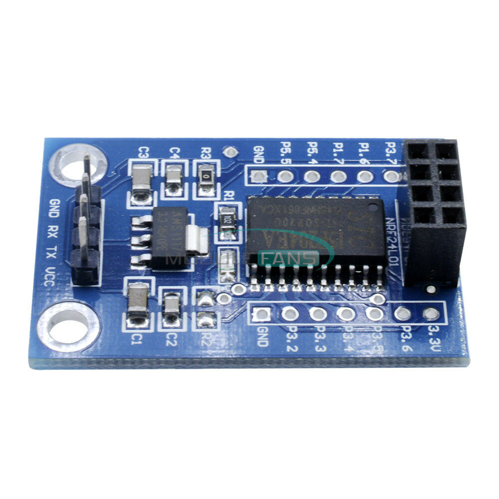 STC15F204 MCU Wireless Development Board + NRF24L01+ Wireless Serial Module