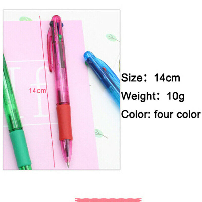 Novelty multicolor ballpoint pen multifunction 4 In1 colorful stationery .l8