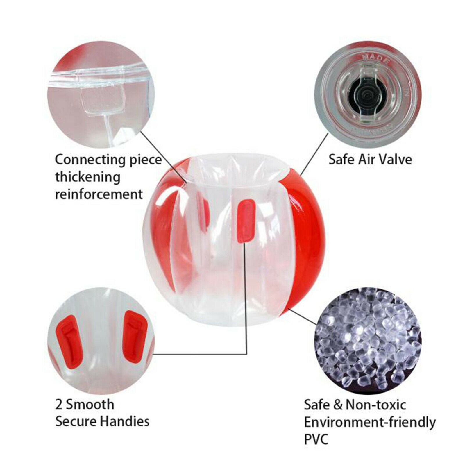 Inflatable Bubble Ball Bumper Soccer Body Sumo Suit Zorb Ball Game Play