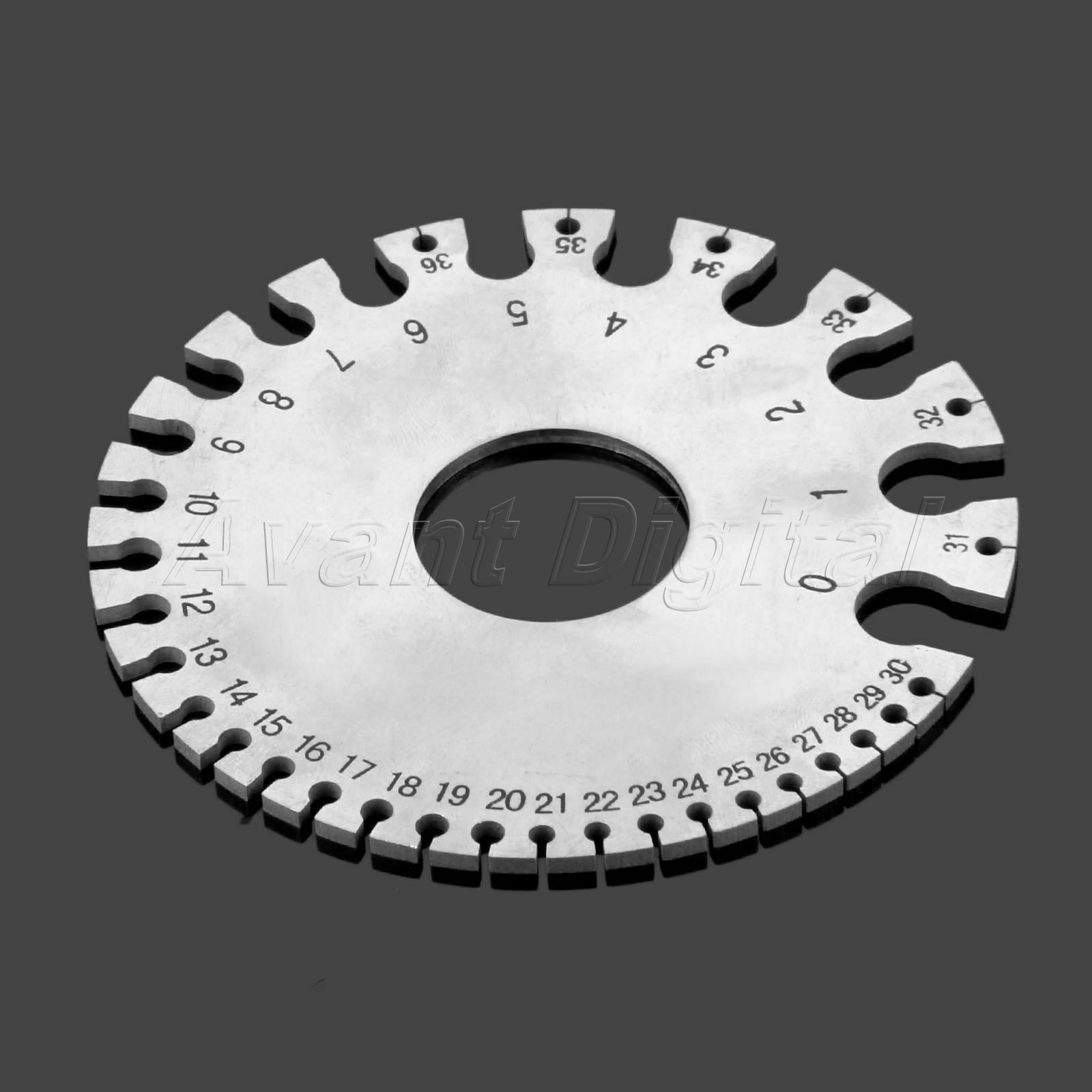 1pc Stainless Steel 0-36 Standard Round Wire Gauge Tool Measuring Copper Brass