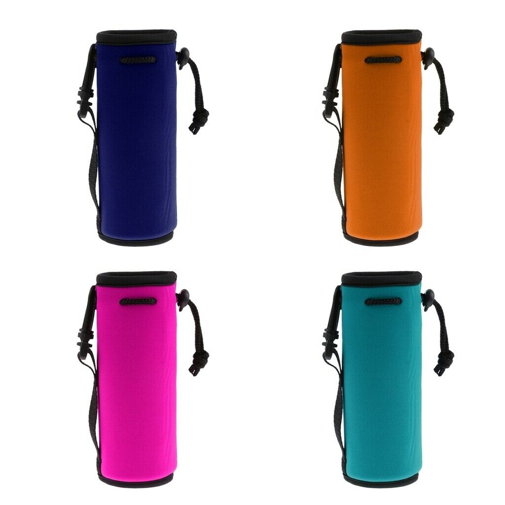 2x Durable Neoprene Insulated Sleeve Holder Bag for 500ml Water Bottle Cup