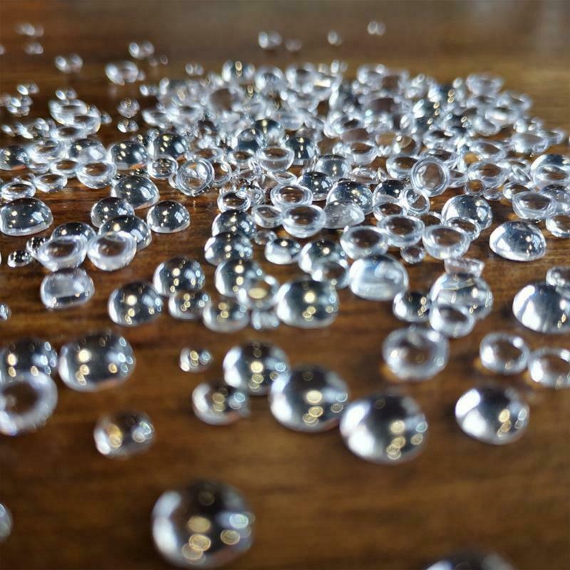350 Pcs Round Imitation Dew Beads DIY Material Simulation Dewdrop Flat-Bottomed