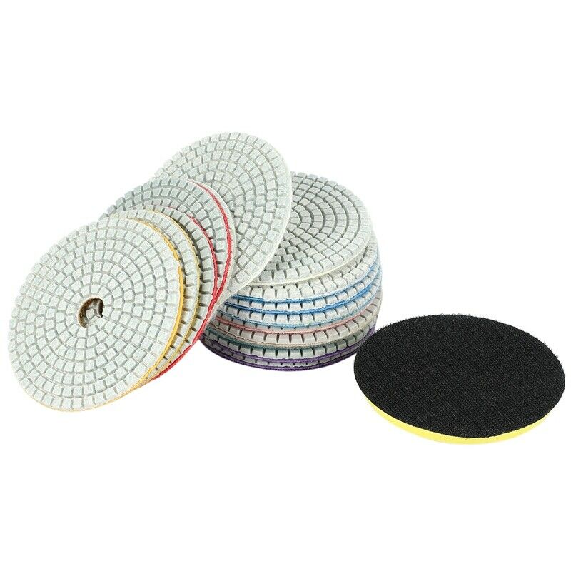 16Pcs Diamond Polishing Pads Kit 4 Inch 100 Mm Wet/Dry For Granite Stone ConcrR3