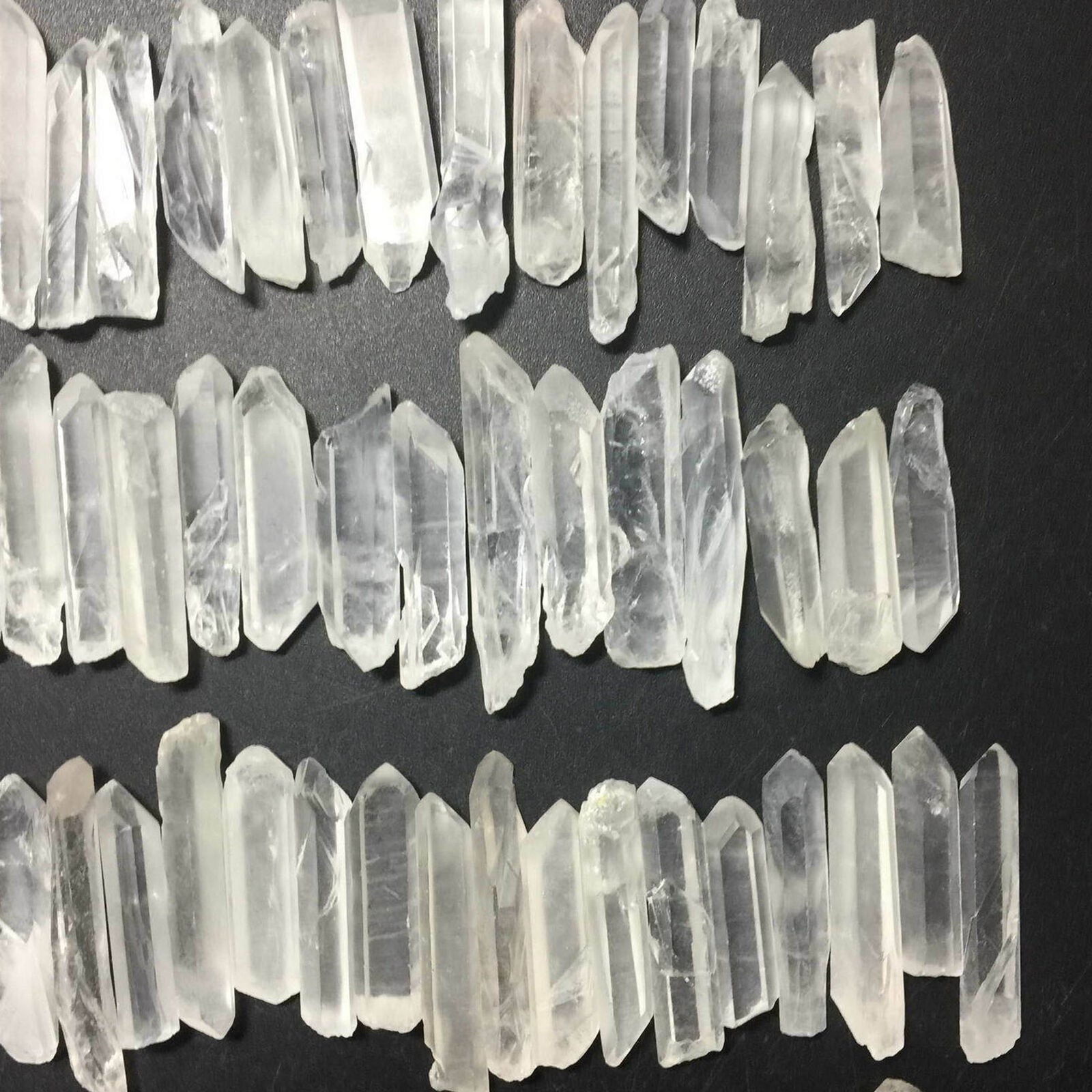 100pcs Polishing Natural Clear Quartz Crystal Points Terminated Wand Specimen