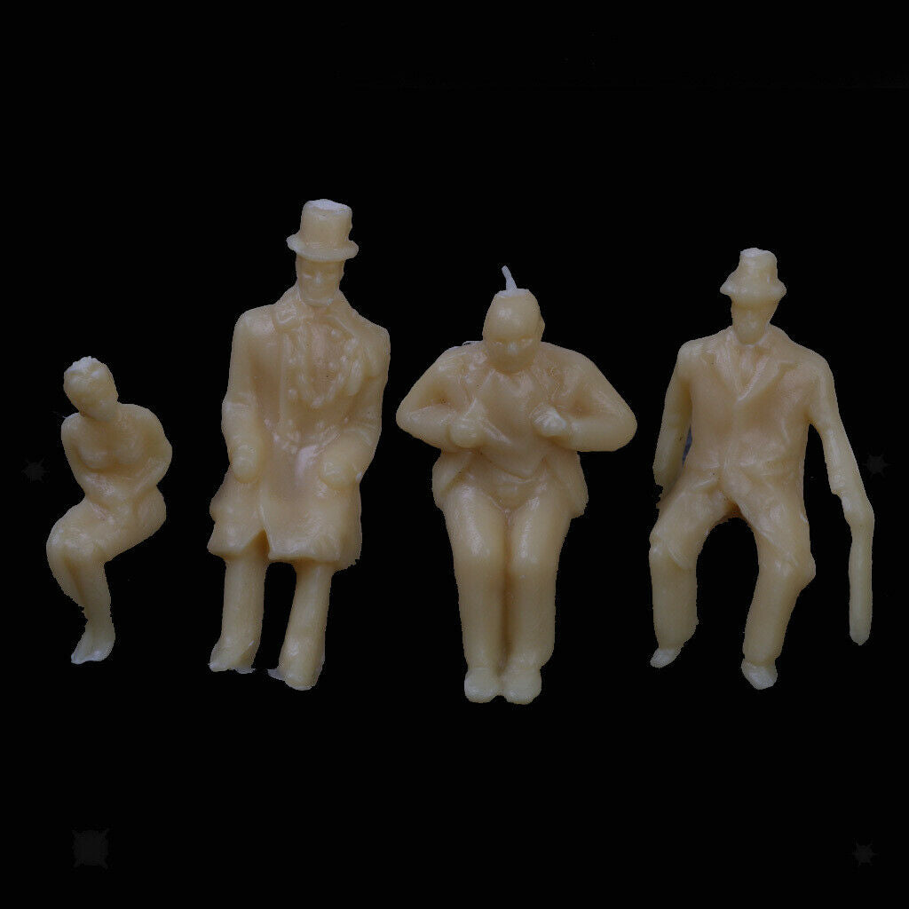 500x 87th Seated People Figures Landscape Plastic Microscopic Props Accs