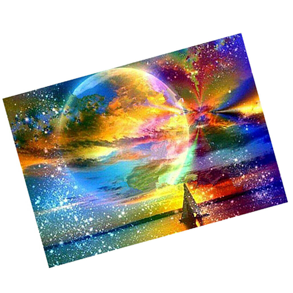 Full Drill 5D Diamond Painting Rainbow Landscape Embroidery Cross-stitch