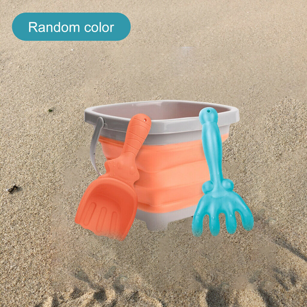 3Pack of Telescopic Beach Buckets Set for Parent-child Outdoor Camping